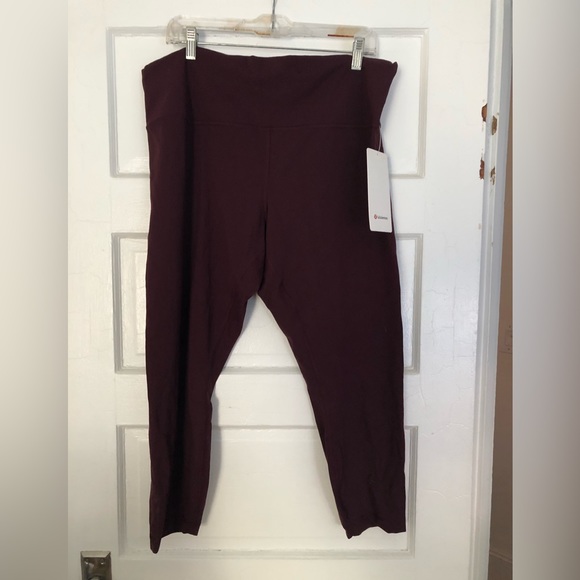 NWT Lululemon wunder train tight HR 25” sz 20 - burgundy/maroon leggings - Picture 1 of 4